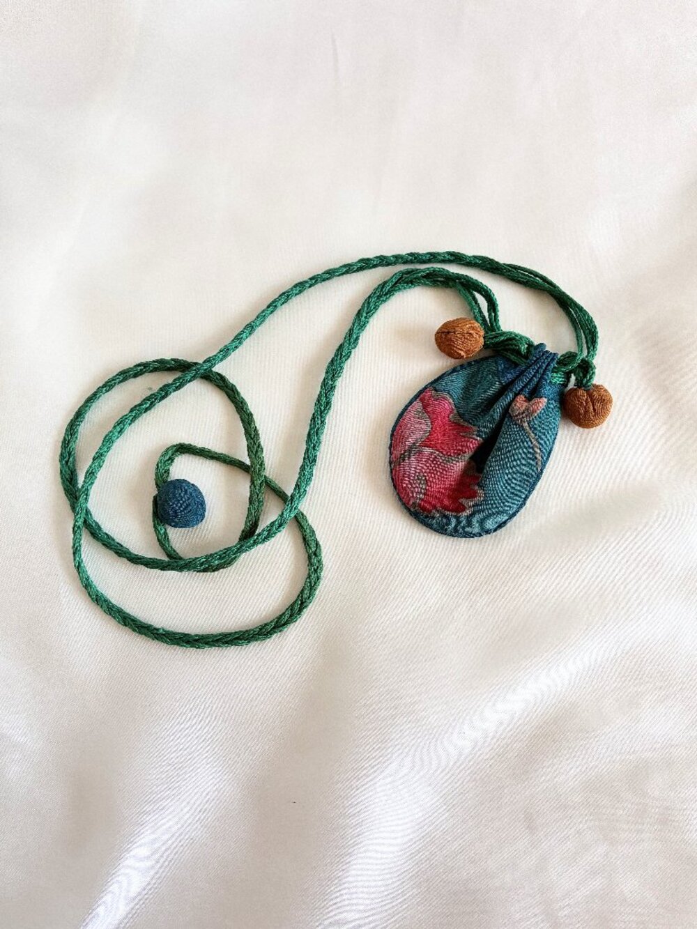 Silk Pouch Necklace